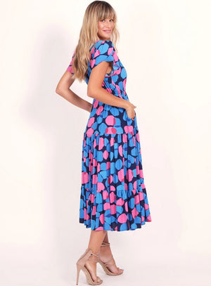 Sunny Maxi Dress - Pink Print