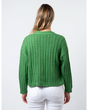 Posey Cardigan - Grass Melange