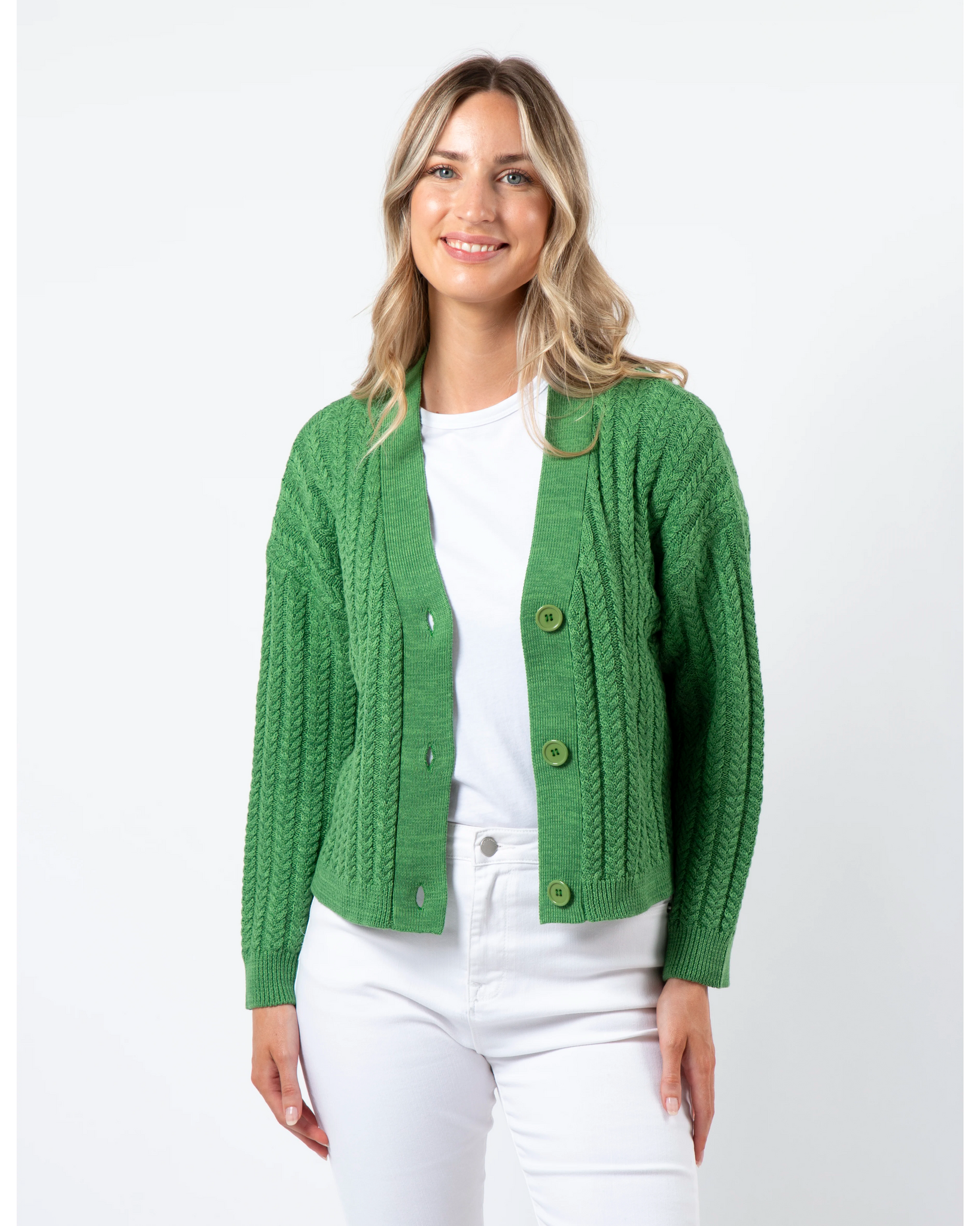 Posey Cardigan - Grass Melange