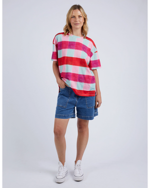 Monaco Check Tee - Multi