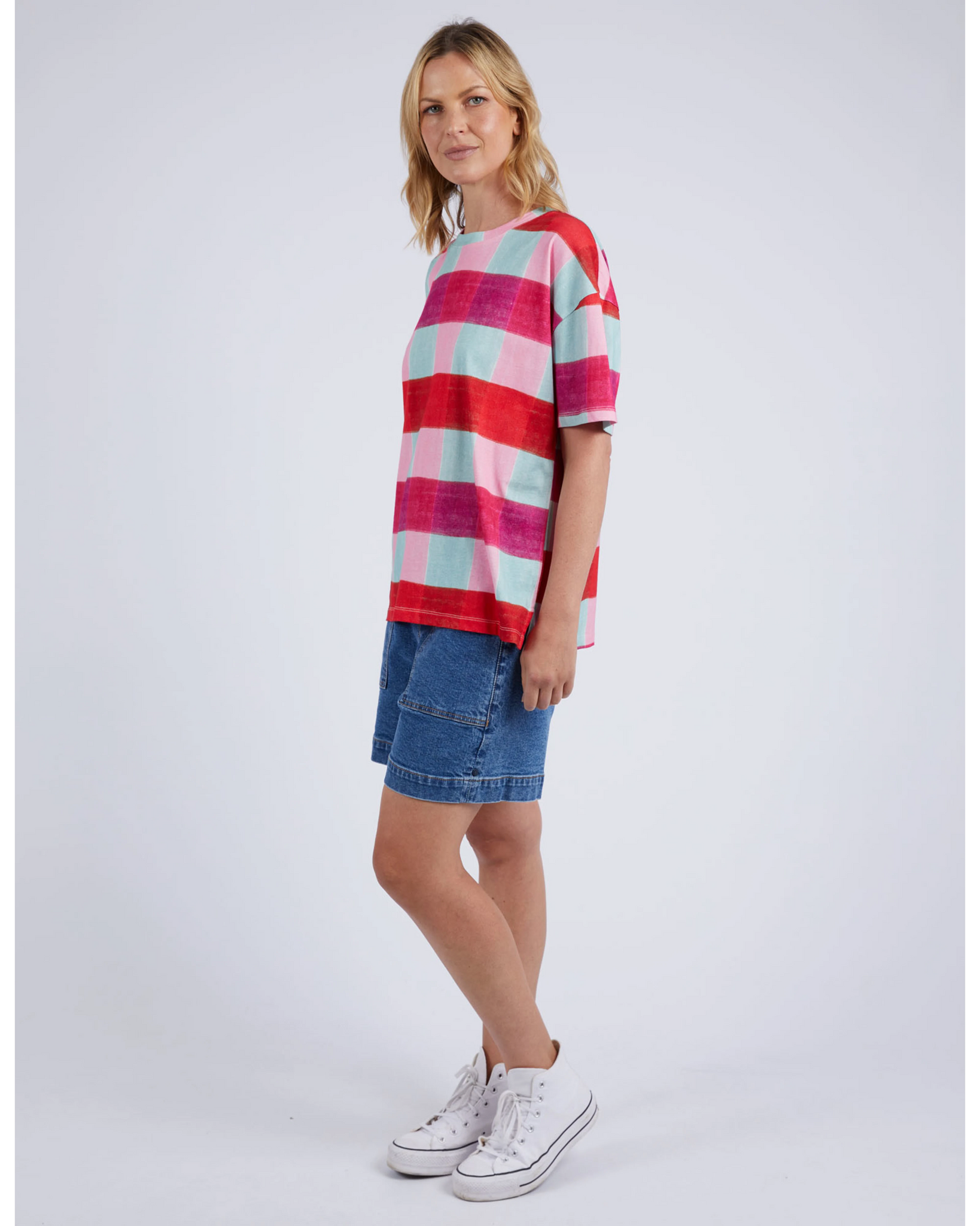 Monaco Check Tee - Multi