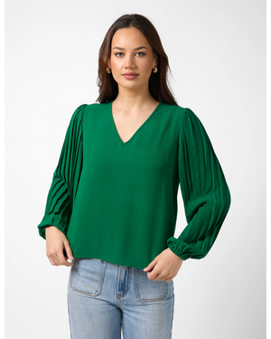 Sabine Blouse - Parakeet Green