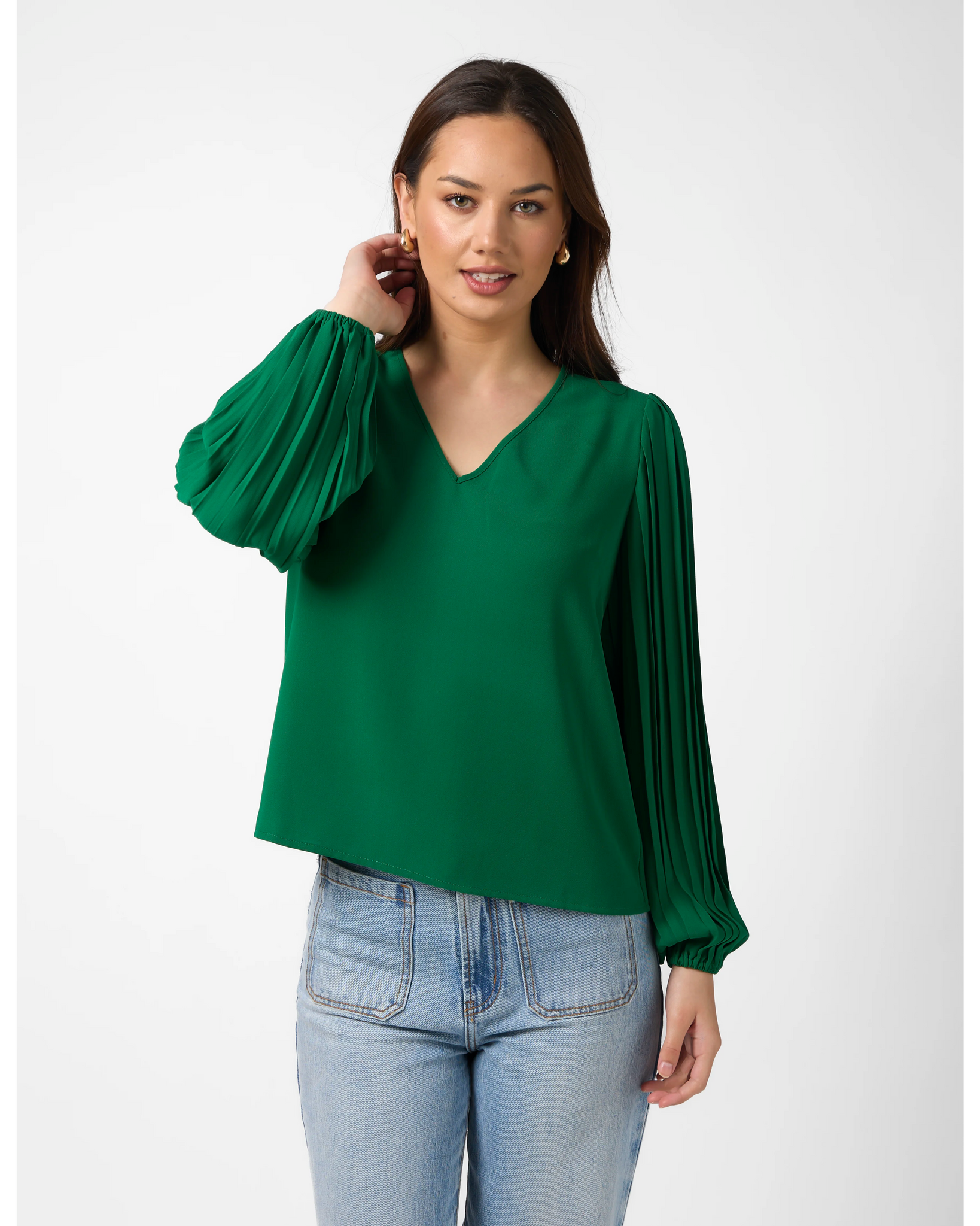 Sabine Blouse - Parakeet Green