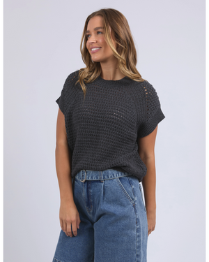 Isla Knit Vest - Charcoal