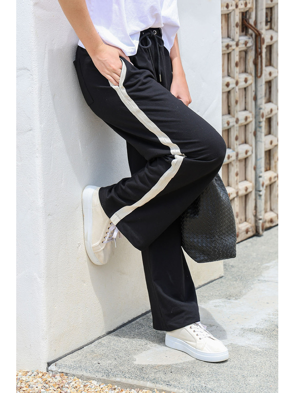 Jenner Side Stripe Pant Black – Harlos - Main Image