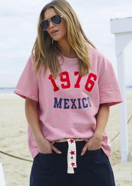 Mexico 1976 Tee - Red White Stripe PREORDER