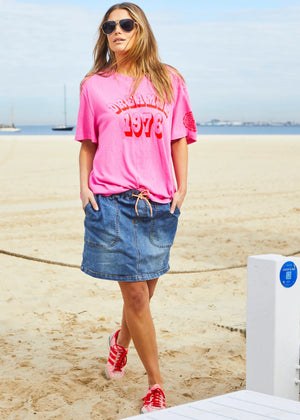 Stretch Denim Skirt - Stonewash PREORDER