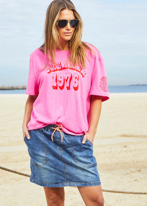 Stretch Denim Skirt - Stonewash PREORDER