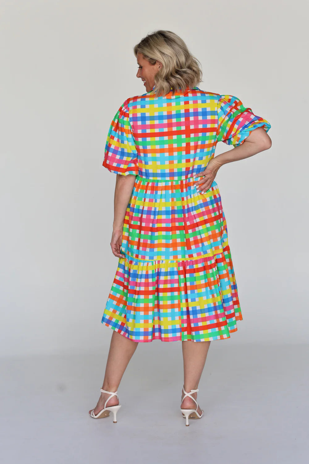 Melody Dress - Neon Gingham PREORDER