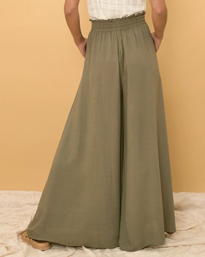 Kaitlyn Wide Leg Pants - Khaki