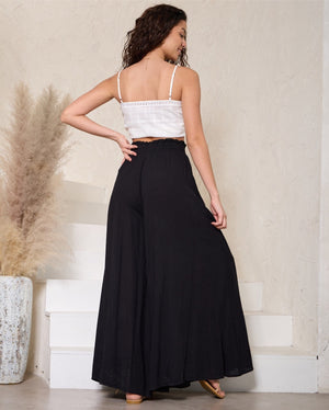 Kaitlyn Wide Leg Pants - Black