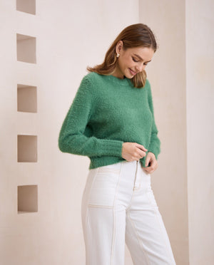 Fluffy Sweater - Green