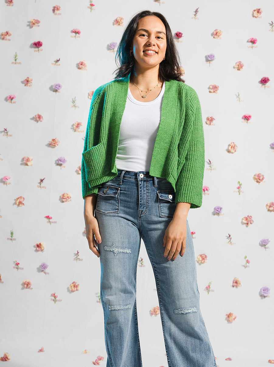 Green cardigan clearance nz