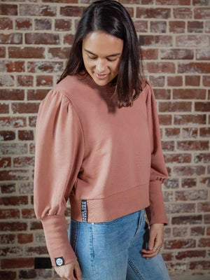 Hailey Crop Sweatshirt - Dusty Rose