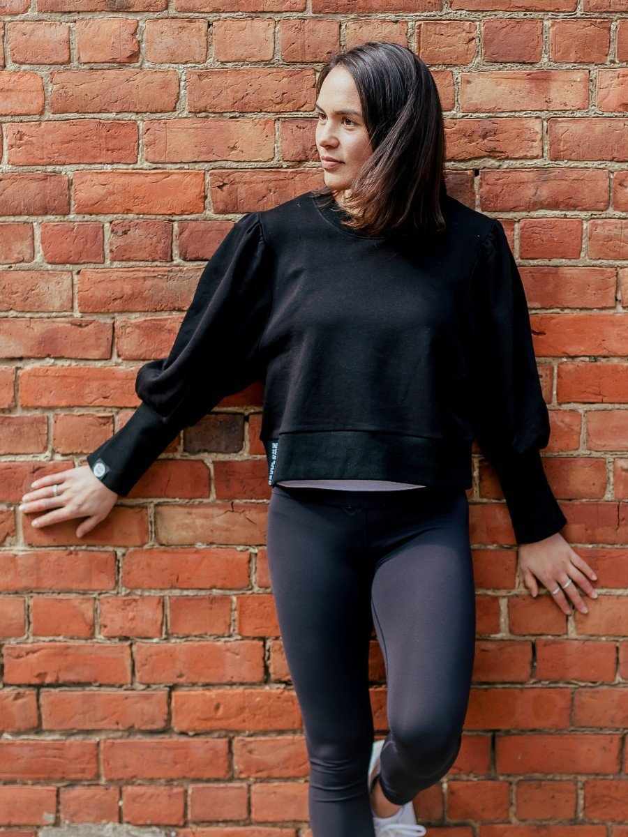 Hailey Crop Sweatshirt - Black