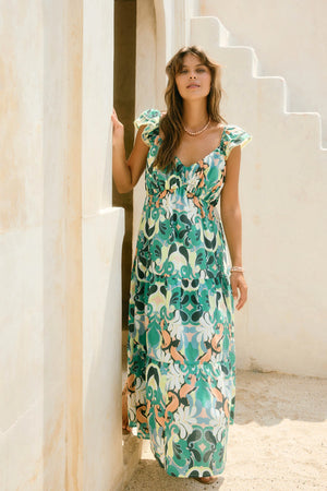 Aurora Frill Tank Dress - Paisley
