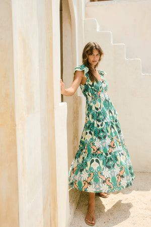 Aurora Frill Tank Dress - Paisley