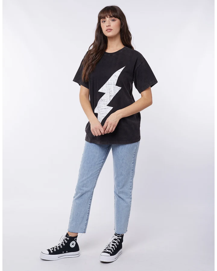 Strike Tee - Washed Black