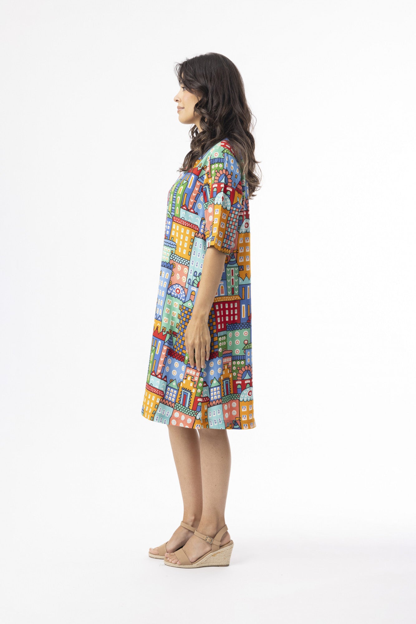 Printed Contemporary Dress - City