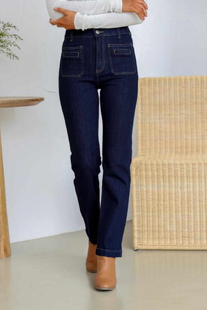 Jackson Straight Leg Jean -Dark Indigo Wash