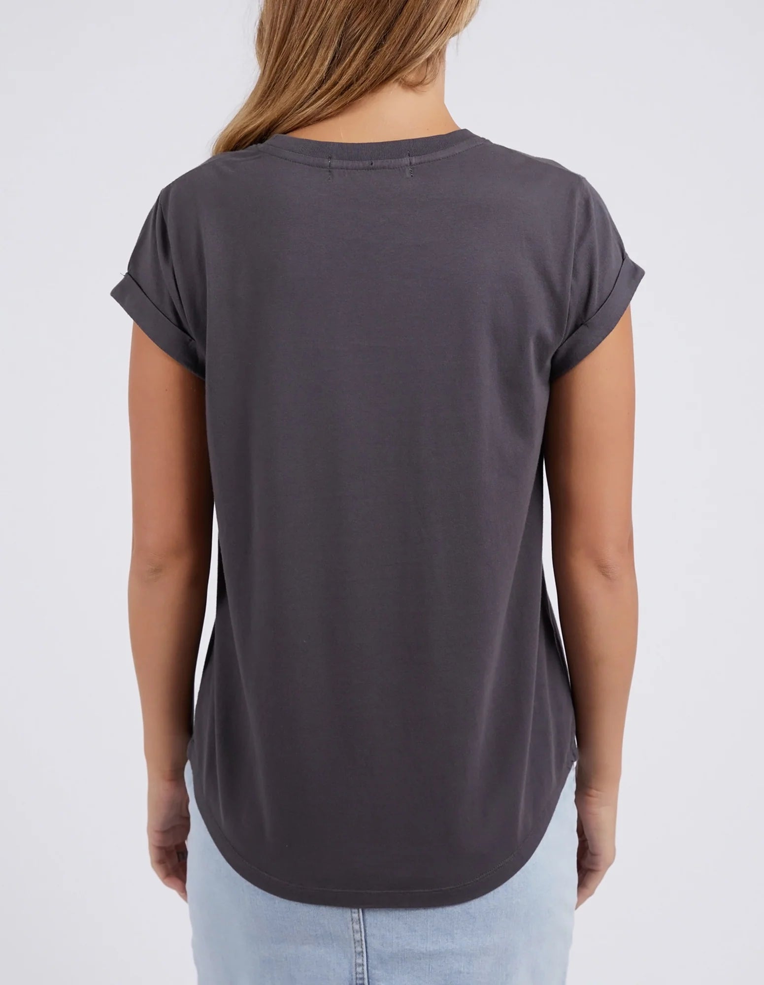 Rosette Tee - Washed Black