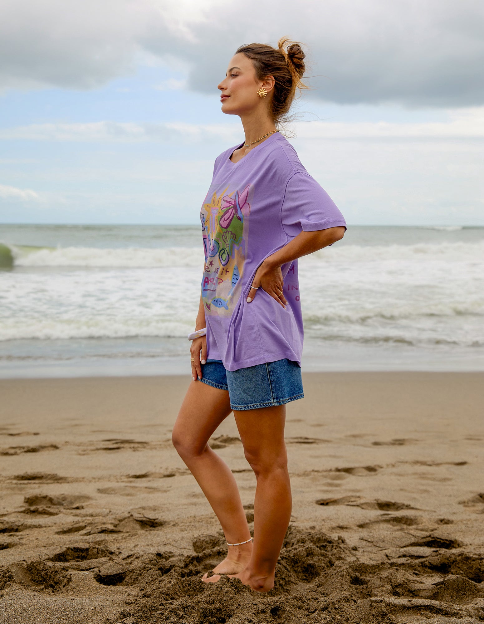 Random & Art Tee - Lavender