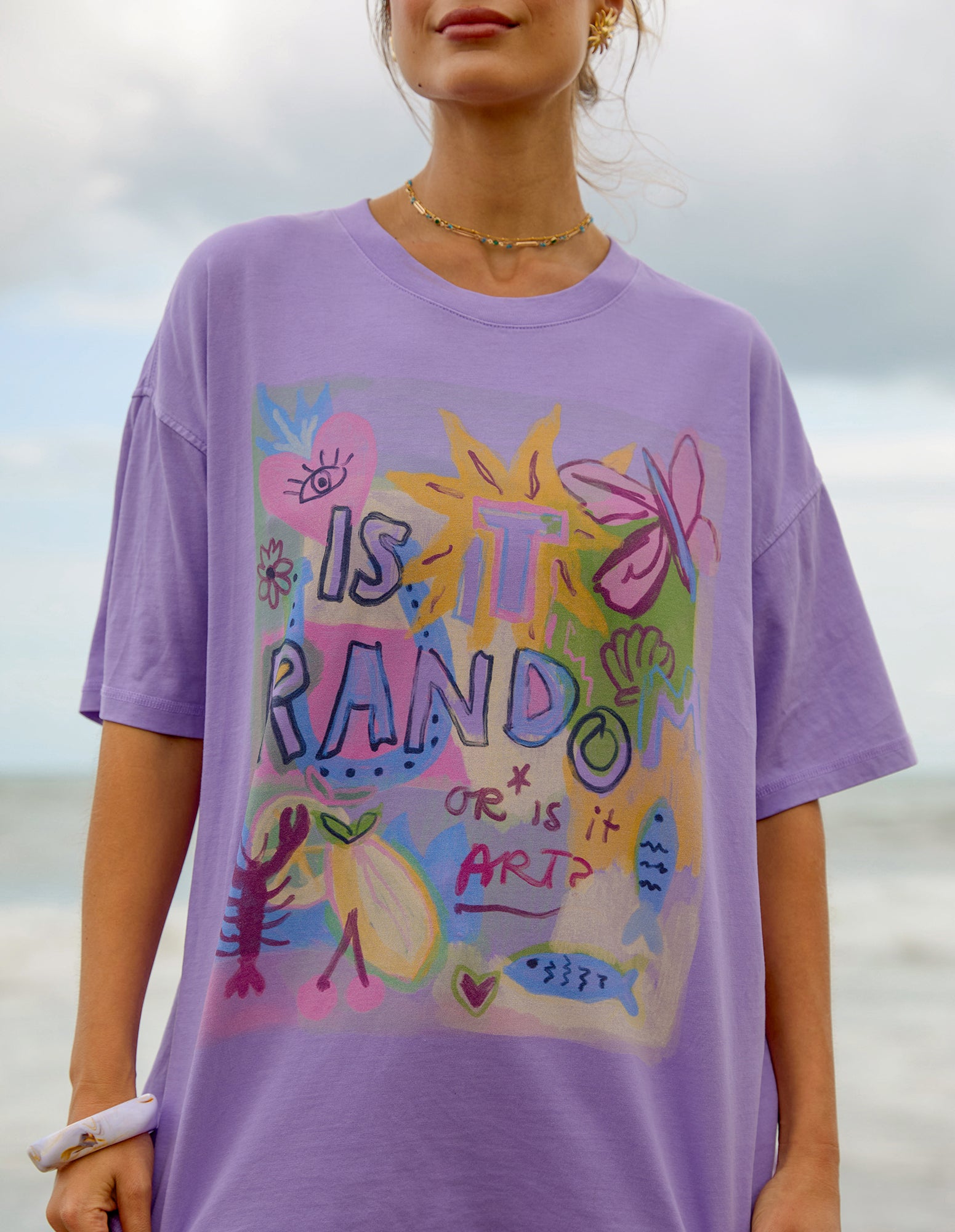Random & Art Tee - Lavender