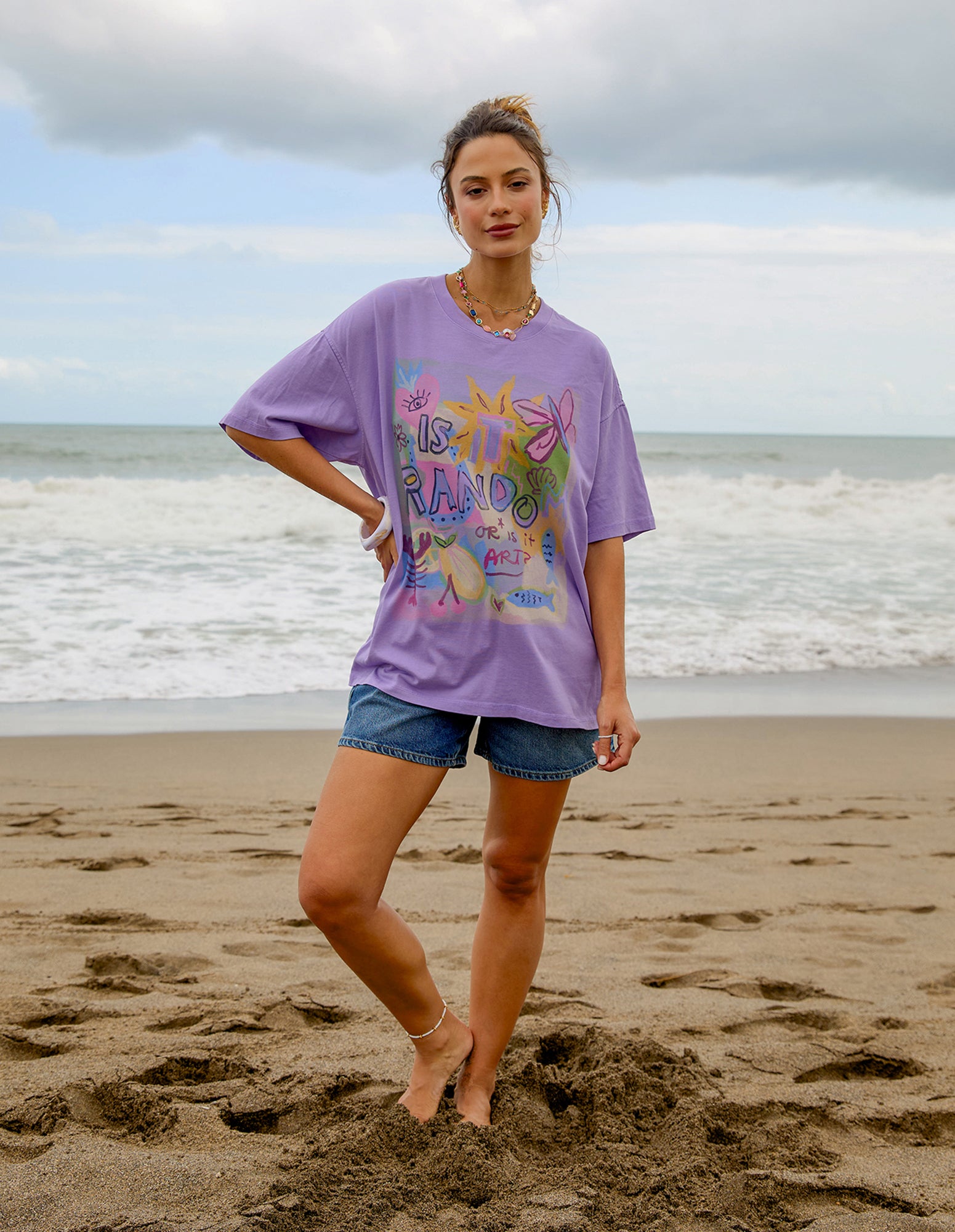 Random & Art Tee - Lavender