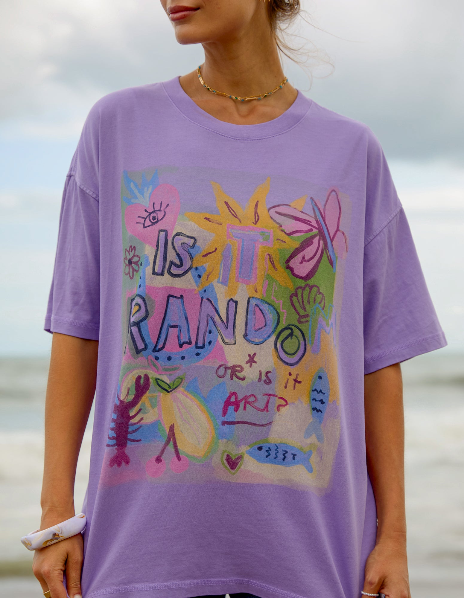 Random & Art Tee - Lavender