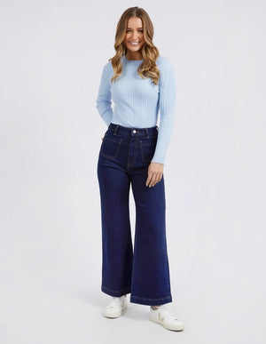 Sarah Wide Leg Jean - Indigo Blue