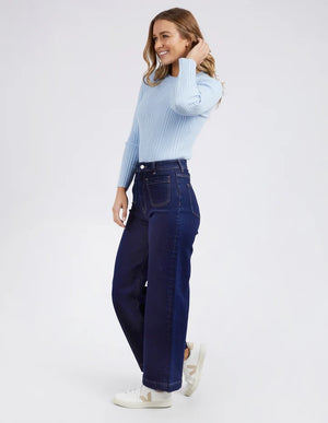 Sarah Wide Leg Jean - Indigo Blue