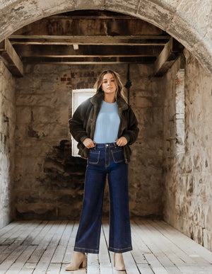 Sarah Wide Leg Jean - Indigo Blue
