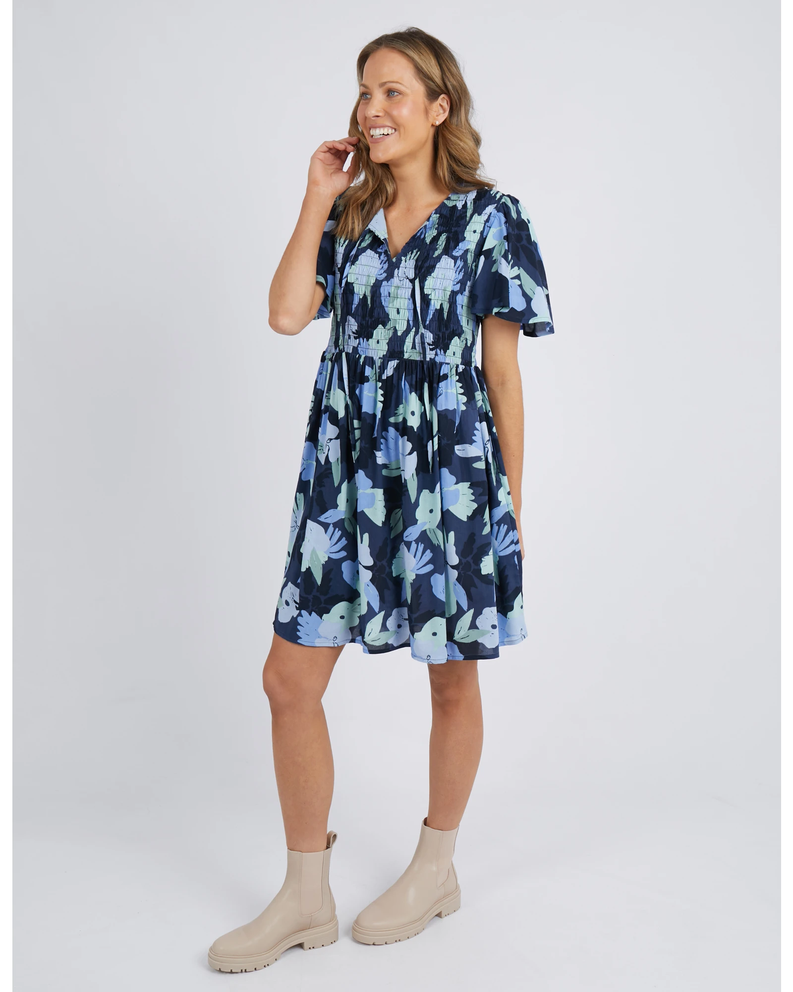 Magnolia Dress - Navy