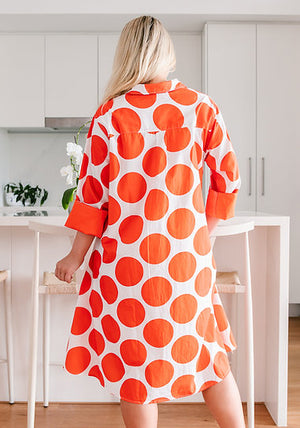 Spot Dress - Orange