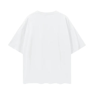 Gingham Hearts Oversize Tee - Lucent White