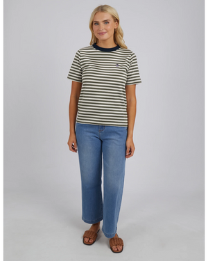 Astra Tee - Clover Pearl Stripe