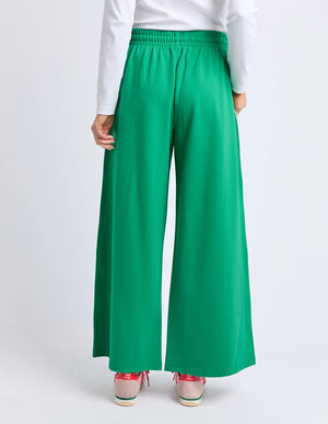 Carmen Wide Leg Pant - Pine Green