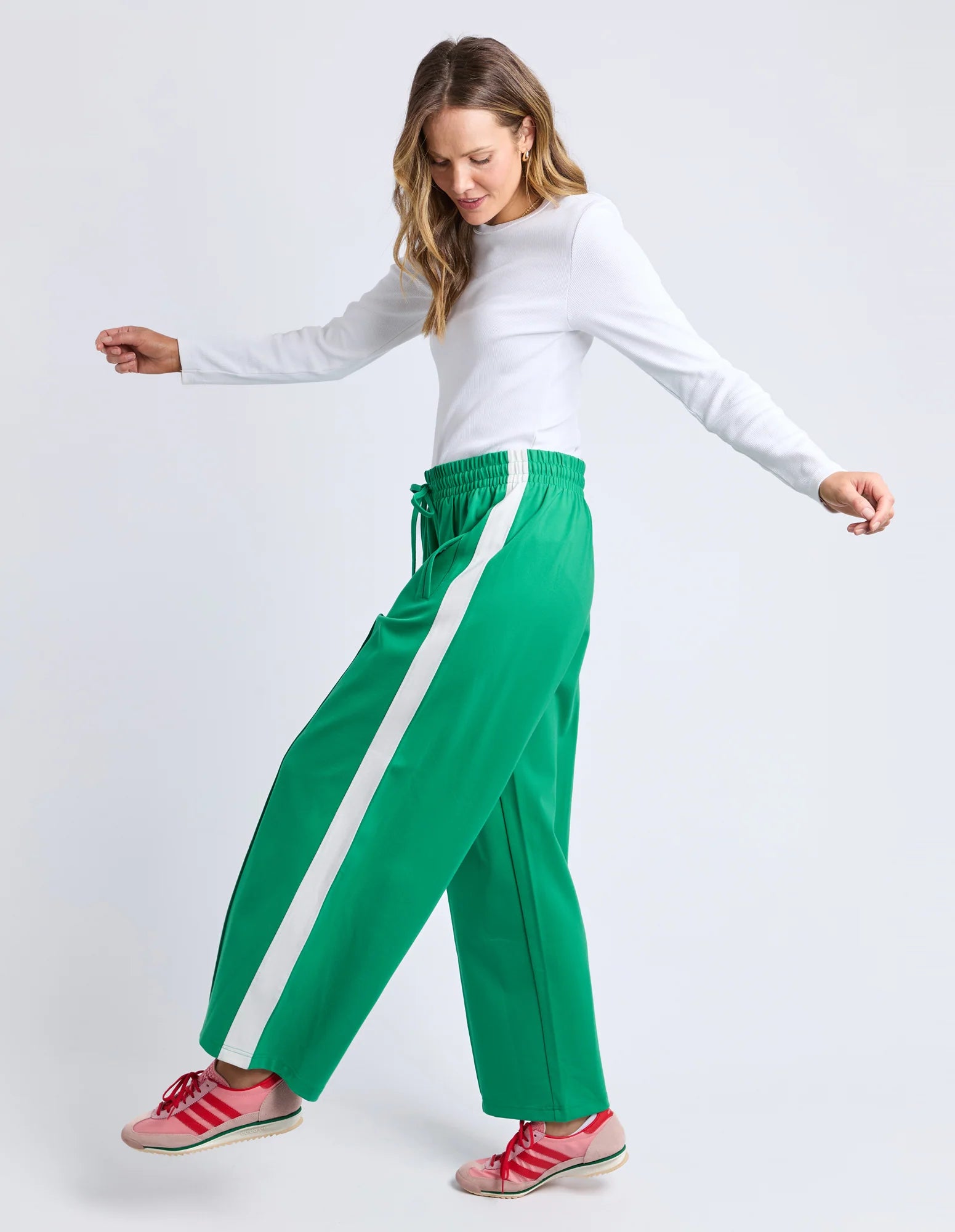 Carmen Wide Leg Pant - Pine Green