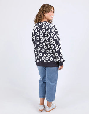 Azalea Crew - Navy Print