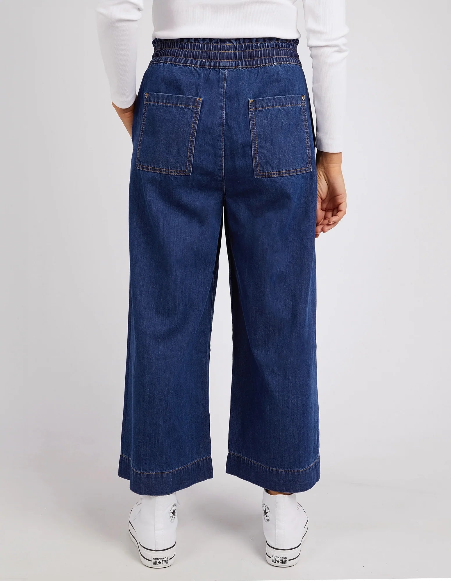 Greta Wide Leg Pant - Dark Blue