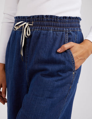 Greta Wide Leg Pant - Dark Blue
