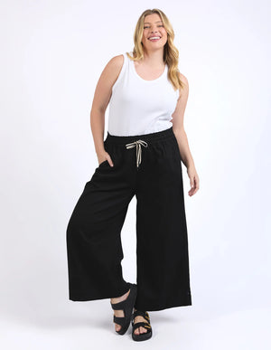 Greta Wide Leg Pant - Black