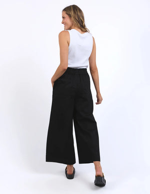 Greta Wide Leg Pant - Black