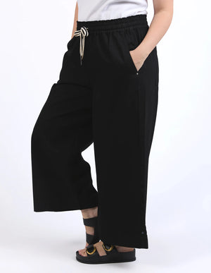 Greta Wide Leg Pant - Black