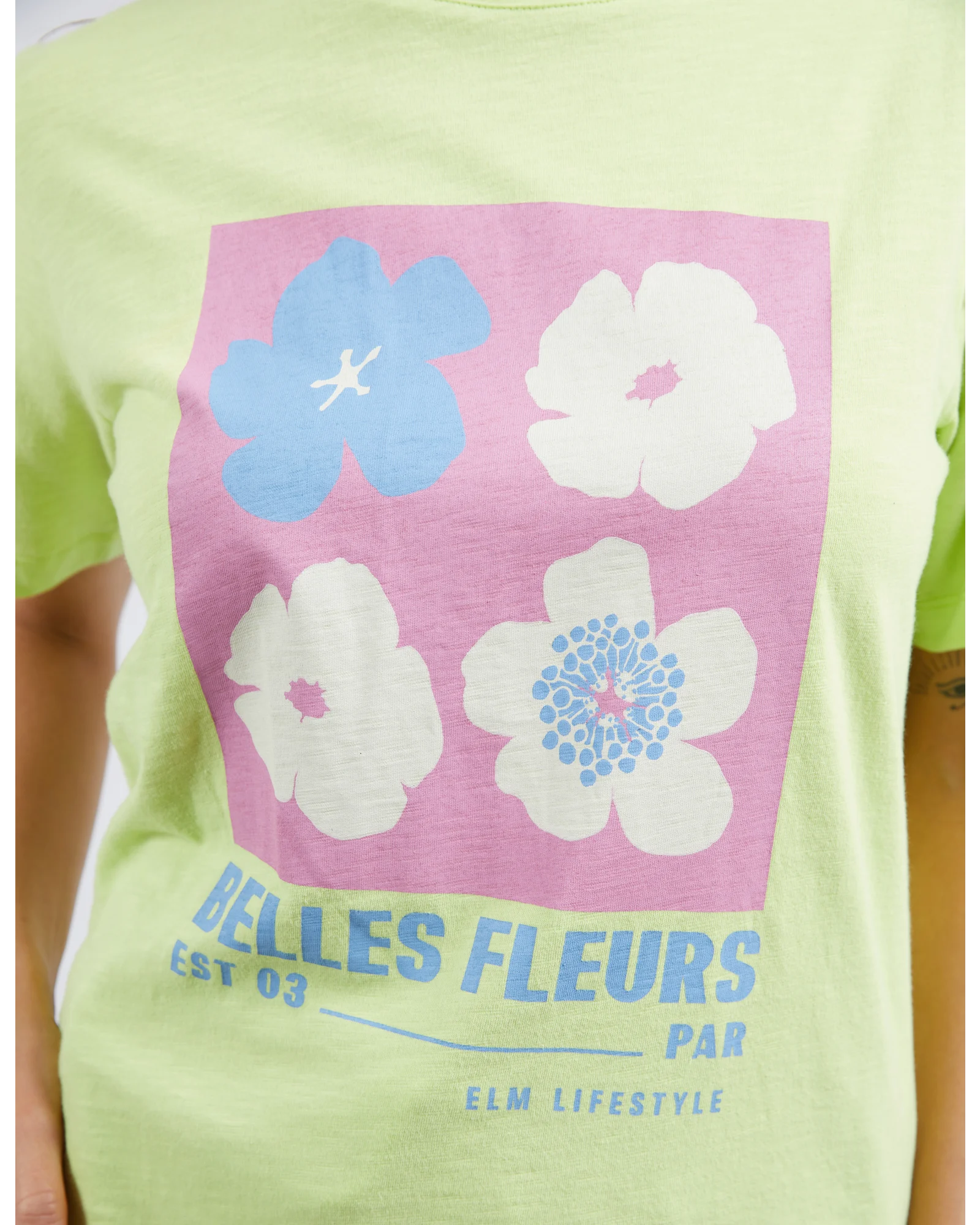 Belle Fleurs Tee - Keylime