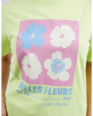 Belle Fleurs Tee - Keylime