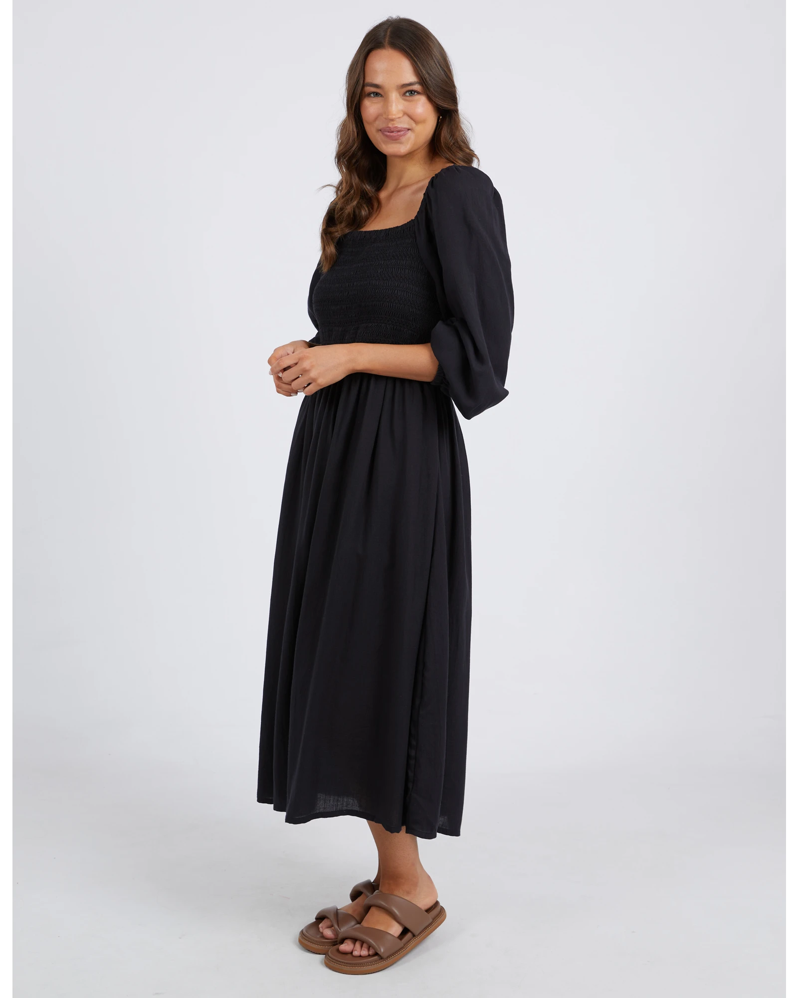 Dusk Midi Dress - Black