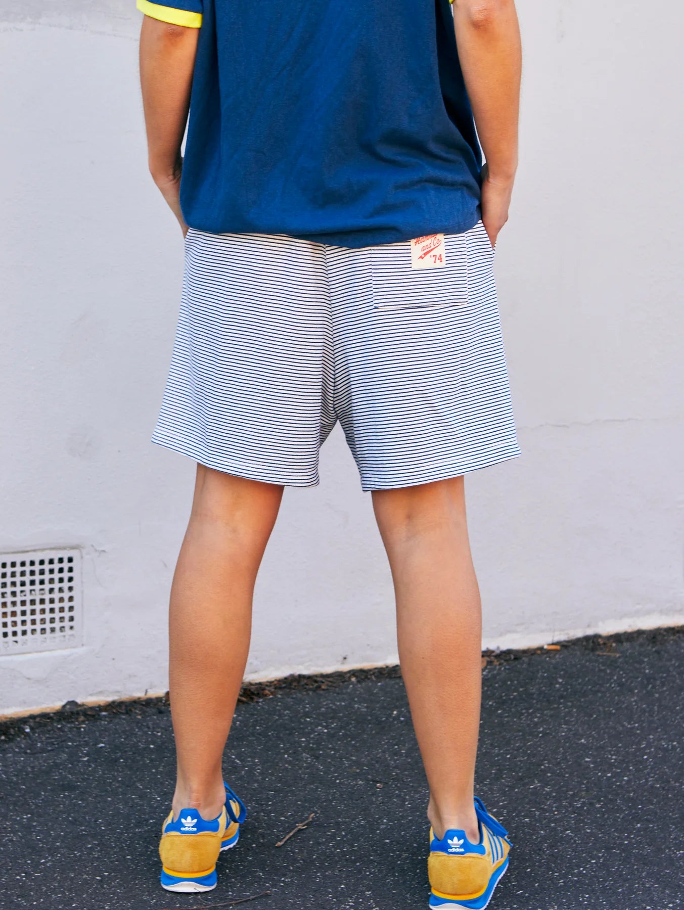 Santa Monica Stripe Short - Blue White