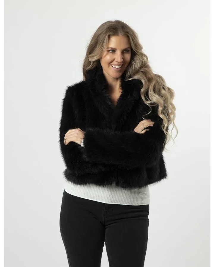 Fur Baby Jacket - Black