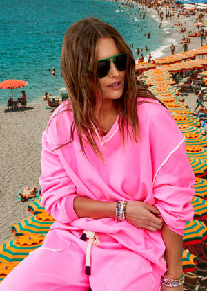 Capri Neon Sweat - Hot Pink